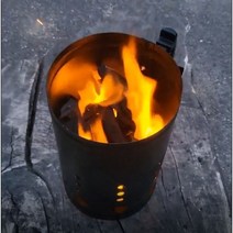 차콜스타터 침니 숯불피우기 화로대 숯 차콜 스타터 바스켓, 1개