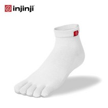 INJINJI 인진지 양말 라이너 띠너 발가락 양말 스포츠 양말, 화이트