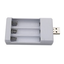 충전식 NI-CD 배터리 용 USB 플러그 충전기 5V / 2A /AAAA1.2V 휴대용 배터리 (비 배터리), 하얀색