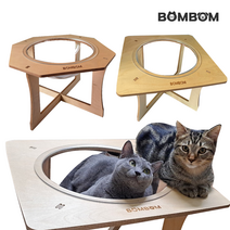 BOMBOM 봄봄 고양이 자작나무 원목 프리미엄 기절침대/튼튼 원목 캣타워/스크레쳐/고양이해먹/고양이 용품/반려동물 용품, BOMBOM 기절침대(사각형)
