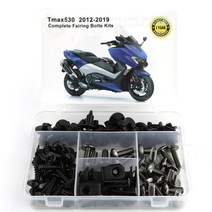 리터급 튜닝 디자인 커버 gp 순정Yamaha TMAX 530 TMAX530 2012-2019 용 완전 풀 페어링 볼트 키트 차체 나, 02 Titanium
