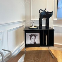 북유럽 LP 진열장 CD 레코트 장 수납장 랙 원목 우드 보관함 카페 바 레스토랑 장식장, A