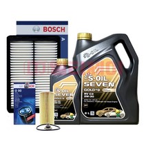 올뉴쏘렌토 디젤 엔진오일 에스오일 세븐골드RV 5W30 (7L) + 보쉬 필터 세트