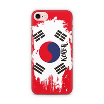 레드 그라운드 코리아 세로형 국기 슬림 하드 핸드폰