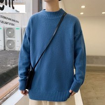 남성 니트 클래식 블랙 회사출근룩 소개팅 오버사이즈 오버핏 풀오버