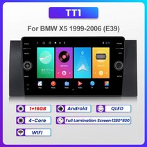 안드로이드12 차량 무선 QLED 올인원 스테레오 라디오 GPS 내비게이션 플레이어 카플레이 안드로이드 12 BMW E39 X5 1999 2000 2006 8G + 128G 2Di, TT1 1G 16G