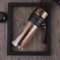 320ml 차우림 티 텀블러 이중유리 물병 보온병, 단품
