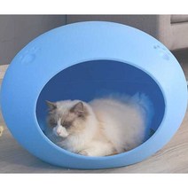 쉼터숨숨집야외길냥이미니급식소뽀시래기보온길냥이급식사계절야외고양이집, 핑크+솜방석 무료 증정