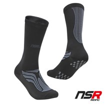 NSR 자전거 컴프레션 양말 1 로드 라이딩 사이클링 에어로 롱 양말, 블랙