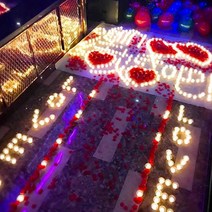 전자초1pcs 백일잔치 생일파티 홈파티 촛불길 꽃잎 티라이트 전자양초 돌잔치소품 홈파티 촬영소품 실내인테리어 홈파티소품 돌잔치용품 백일상 베이비스튜디오 셀프스튜디오 베이비샤워, 핑크레드