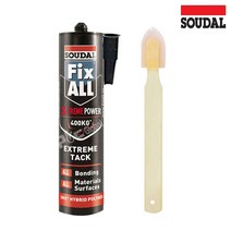 수달 픽스올 실리콘 엑스트림 파워 백색 최대30kg 수직고정 고하중 초강력 접착실리콘 접착제+헤라 세트, 1개