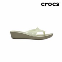 [크록스] 여성 이사벨라 웨지 플립 / 204773-1C4 오이스터 / Crocs Isab