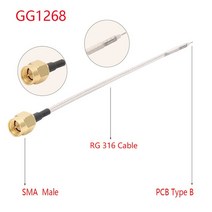 1pc RG316 케이블 SMA 여성 WIFI 무선 라우터에 대 한 PCB 솔더 피그 GPS GPRS 낮은 손실 Jackplug 와이어 커넥터, 08 SMA M to PCB B _ 07 5CM