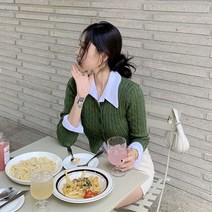 하밀 꽈배기 니트가디건