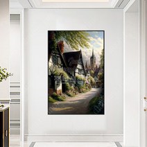 보석 비즈 십자수 한적한 시골 풍경 대형 DIY 해바라기 명화 구어도 구슬 디즈니 공예