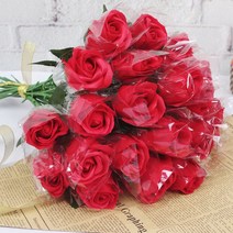 ABM 한송이 비누장미꽃 레드 3P, 단품