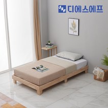 디에스에프 우노 원목 무헤드 평상형 슈퍼싱글 침대프레임 B1231, 내추럴