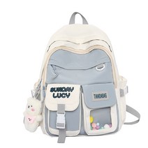 DragonSecret 심플한 초등고학년책가방 트랜드 캐주얼 디자인 학원 백팩+ 곰 피겨