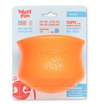 West Paw Zogoflex Toppl 인터랙티브 간식 디스펜싱 강아지 퍼즐 놀이 장난감 100% 견고함 물에 뜨는다 미국산 스몰 아쿠아, Tangerine_Large