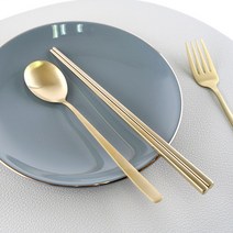 모던 티타늄 커트러리 4color 로즈골드 블랙 골드 고급 스텐 양식기 수저세트, 진공젓가락, 로즈골드(유광)