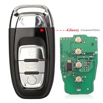 원격 자동차 키 Jingyuqin 스마트 세미 열쇠가없는 3/4BTN 315MHz/433MHZ/868MHZ 8T0 959 754C Audi Q5 A4L A5 A6 A7 A8 RS4, [03] 868Mhz, [03] 3 Buttons Glossy