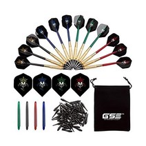 전자 다트 보드용 GSE 게임 및 스포츠 전문가 소프트 팁 다트. 60가지 무료 보관 가방, Deluxe - 18 Grams/12 Pack