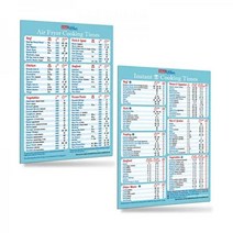 인스턴트 팟(100개의 음식) 및 에어 프라이어(76개의 요리 시간 자석 20 3cm x 27 9cm(8인치 11인치) 큰 텍스트 읽기 쉬운 정확한 요리책 레시피 참조 치트 시트, Blue Air Fryer + Blue Instant