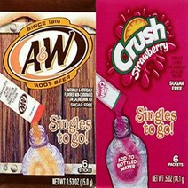 AW Root Beer Strawberry Crush Singles To Go Drink Mix Combo (Pack of 6), 1