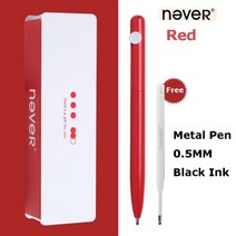 원래 샤오미 메탈 펜 Mi 로그인 Rollerball pучеа Caneta PREMEC 스위스 리필 비즈니스 사무실 학교 레터지, 1Never Red Pen