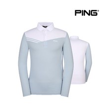 핑골프남성 컬러 블록 카라 티셔츠 P111A1TO011_BL, 110, BL
