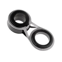 내구성 스테인레스 스틸 낚싯대 가이드로드 수리 키트 DIY 링 릴 케어 액세서리, 실버 블랙, 7.0mm, 1개