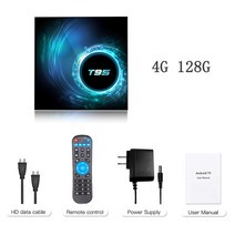 미디어박스 미디소프트 영상재생 미디어플레이어 최신 T95 스마트 Tv 박스 안드로이드 10.0 6k 2.4g 5g 와, 04 4G 128G_04 Au 플러그