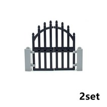 가정용 조립식 미니온실 비닐하우스 시공 DIY 도시 친구 장난감 집 MOC 부품 울타리 계단 사다리 문 빌딩, 23 black D