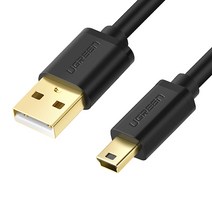Ugreen USB2.0 Mini 5핀 케이블 3m/U-10386/미니5핀/EMI 필터 장착/금도금 커넥터/알루미늄 차폐/충전+데이터 전송/튼튼한 PVC 소재