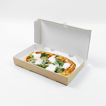 포장대장 크라프트 직사각 피자박스 (소) 290 x 155 x 41mm 100개 부침개 꽈배기 튀김 생선구이포장배달 테이크아웃박스, 100매