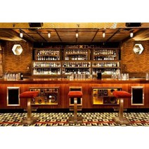 초라한 살롱 선술집 인테리어 사진 배경 소박한 오래된 벽 나무 바 생일 축하 배너, vinyl400x300cm, 4