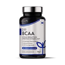 BCAA 고 1000mg 2:1:1 스포츠 비타민 B6 B12 류신 이졸류신 발린 경감 180캡슐 영국제
