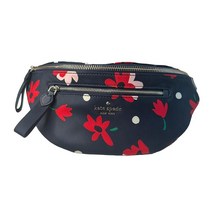 케이트 스페이드 Kate Spade 첼시 Whimsy 꽃무늬 프린트 나일론 벨트 백 패니 팩 블루.