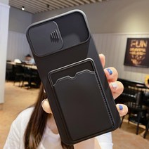 소프트 지갑 카드 홀더 iPhone 13 12 11 Pro Max X XR XS 6 6S 7 8 Plus SE2 슬라이드 카메라 보호 캔디 커버, [08] For iPhone 8 Plus, [01] Black