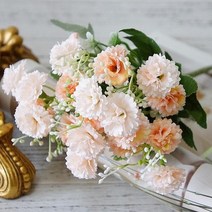 센터피스 셀프촬영 백일상 돌상 테이블 꽃장식 집들이선물 조화 인공 라일락 꽃 흰색 가을, 샴페인 꽃