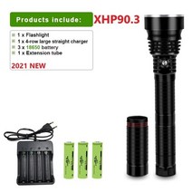해루질인식등 다이빙플래시 새로운 xhp90.3 강력한 다이빙 손전등 xhp90 충전식 수중 랜턴 ipx8 방수 다이브 토치 사용 18650 또는 26650, 18650 - xhp90.3 c, 검은색, 고정 초점