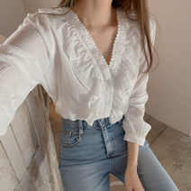 용순언니 bebedi 여성용 데이나 셔링 긴팔셔츠 남방