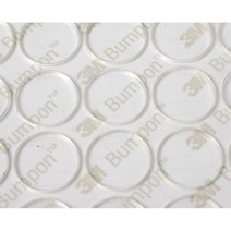 3M 얇은 투명 고무발 가구 문 스티커 14mm 1장 미니 접착 범폰