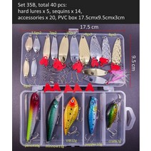 로프플로우 운동 헬스 등산 큰 멀티 낚시 미끼 세트 wobblers 인공 혼합 색상 스타일 소프트 낚시 미끼 키트 플라스틱 금속 미끼 낚시 도구 세트, 분홍색