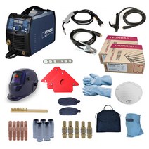 현대 논가스용접기 HG-200 MIG토치 멀티 어스 홀더 초보자풀세트, 옵션4번