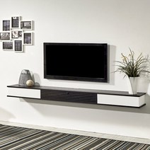 선반여왕 1800 벽걸이tv선반 오픈가능한 미디어선반, 1800mm, 블랙