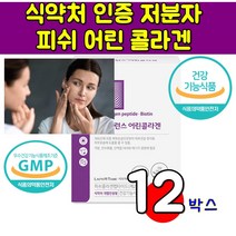 식약처 인증 인정 저분자 피쉬 어린 콜라겐 히알루론산 락토타미 하루 밸런스 어류 콜라갠 비오텐 biotin 저문자 콜라겐 건강 기능 식품 홈쇼핑 티비 tv 40 50 60, 90g, 12박스