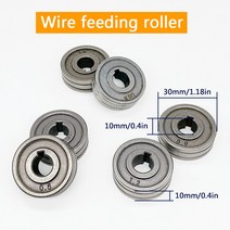 MIG/MAG 용접 와이어 공급 롤러 더블 사이즈 LRS-775S SSJ-29 기계 5kg 0.8mm 0.9m 1.0mm 1.2mm 1.4mm 30x10x10mm, 8.K Groove 0.8-1.0