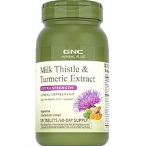 GNC 밀크 시슬 & 강황 추출물 엑스트라 스트렝스 타블렛, 1개, 120개입