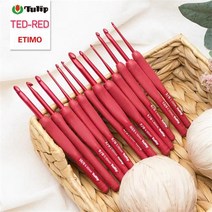 튤립 레드 코바늘 낱개 (모사용), 1개